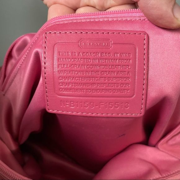 🌸🌺 Coach Ashley Pink Leather Purse Carryall Handbag Shoulder Bag 🌸 🌺 - Picture 9 of 13